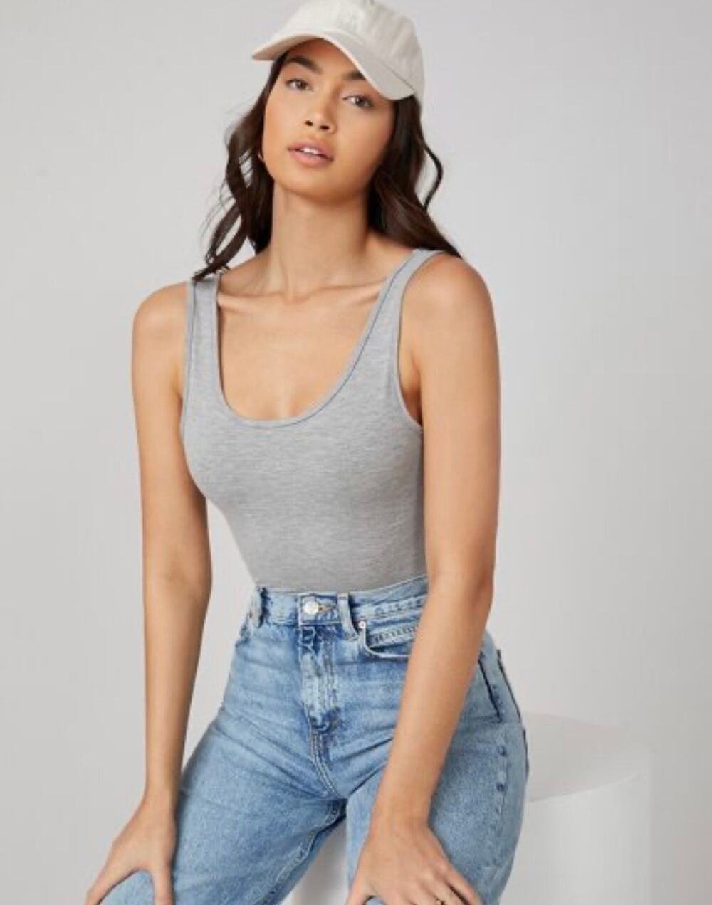 Garage Scoop Neck Tank Top Bodysuit Womens Size Large